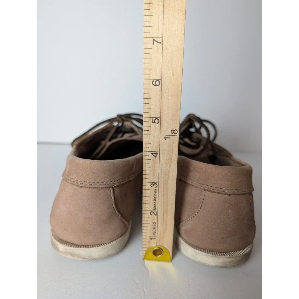 L.L Bean Men's Blucher Brown Leather Handsewn Boat Moccasin Shoes Size 11.5 EE